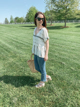 Load image into Gallery viewer, The Summer Stripe Top- In Olive
