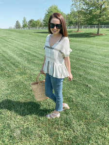 The Summer Stripe Top- In Olive