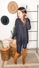 Load image into Gallery viewer, The &quot;Go-To&quot; Tunic Top In Black
