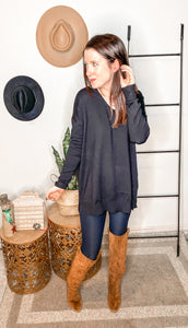 The "Go-To" Tunic Top In Black