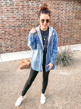 Load image into Gallery viewer, Jordan Hooded Denim Shacket

