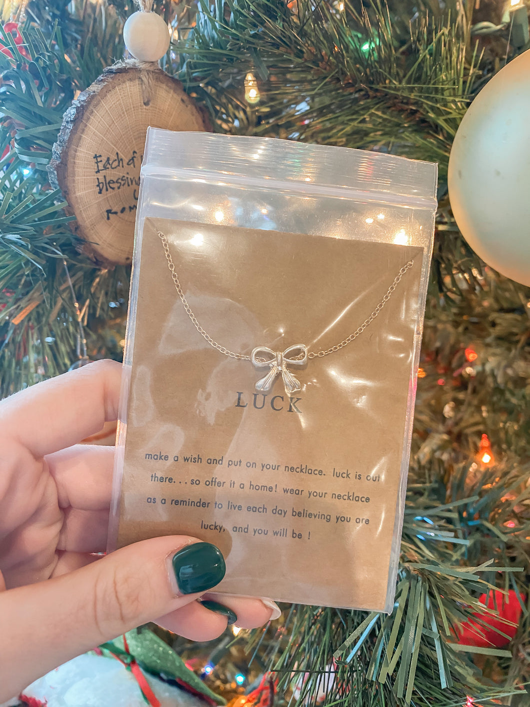 Dainty Lucky Bow Necklace