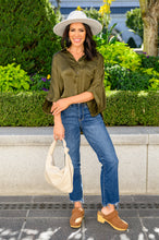 Load image into Gallery viewer, In Your Thoughts Oversized Dolman Sleeve Top In Olive
