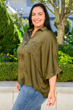 Load image into Gallery viewer, In Your Thoughts Oversized Dolman Sleeve Top In Olive
