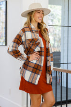 Load image into Gallery viewer, Cowboy Cutie Plaid Button Down Shacket In Brown
