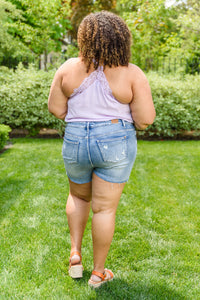 The Mary Kate Judy Hi-Rise Destroyed Shorts