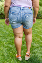Load image into Gallery viewer, The Mary Kate Judy Hi-Rise Destroyed Shorts
