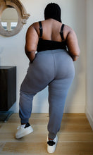 Load image into Gallery viewer, Kick Back Distressed Joggers in Heather Charcoal
