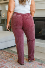 Load image into Gallery viewer, Must Be Maroon Mineral Wash Pants
