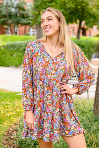 The Eddley Tiered Knee Length Floral Dress