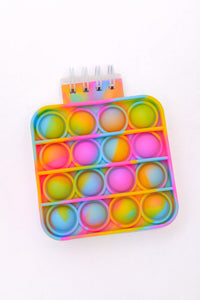 Mini Pop It Notebook in Rainbow