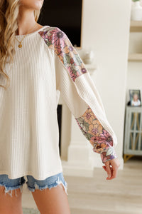 Mountain Side Waffle Knit Long Sleeve Top