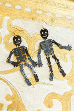 Load image into Gallery viewer, Mr. Bones Earrings In Black
