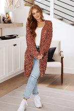 Load image into Gallery viewer, No Time Like the Present Confetti Cardigan in Rust

