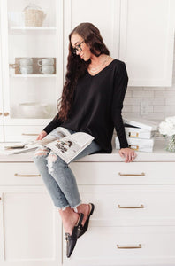 The "Go-To" Tunic Top In Black