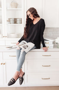 The "Go-To" Tunic Top In Black