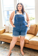 Load image into Gallery viewer, Ryder Cuffed Dark Denim Judy Blue Shortalls
