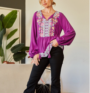 The Natalie Embroidered Top