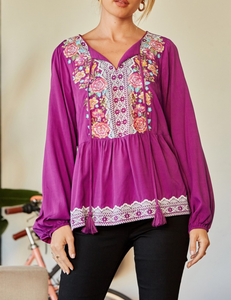 The Natalie Embroidered Top