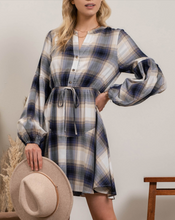 Load image into Gallery viewer, Plaid Pretty Please Dress
