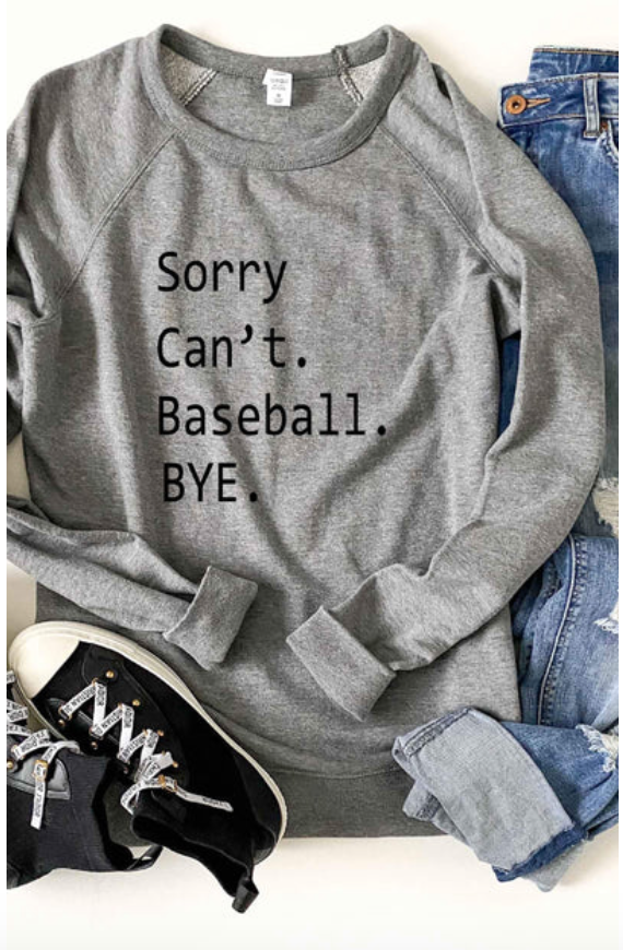 SORRY CANT Baseball/ Softball FRENCH TERRY RAGLAN