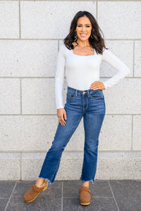 The Hudson Bootcut Stepped Hem Jeans