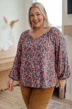 Load image into Gallery viewer, Sunday Brunch Blouse in Denim Floral
