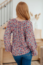 Load image into Gallery viewer, Sunday Brunch Blouse in Denim Floral
