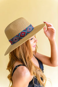 Sunny Rays Banded Accent Panama Hat