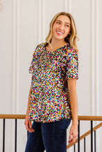 Load image into Gallery viewer, It&#39;s A Party Sequin Short Sleeve Top
