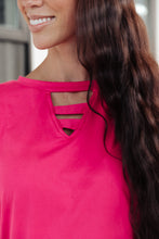 Load image into Gallery viewer, Lovely Ladder V Neck Top in Pink
