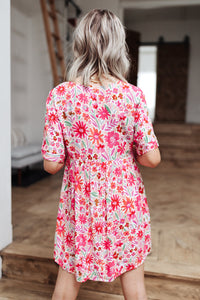 Vintage Daisies Dress In Pink