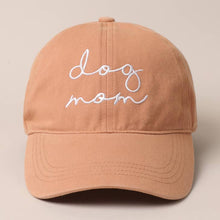 Load image into Gallery viewer, PREORDER: Dog Mom Embroidered Baseball Cap in Four Colors
