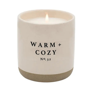 Cream Stoneware Soy Candles in Various Scents