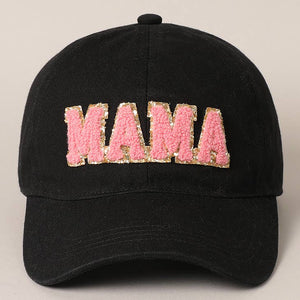 PREORDER: Mama Chenille Letter Patch Baseball Cap in Five Colors