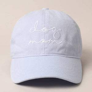 PREORDER: Dog Mom Embroidered Baseball Cap in Four Colors