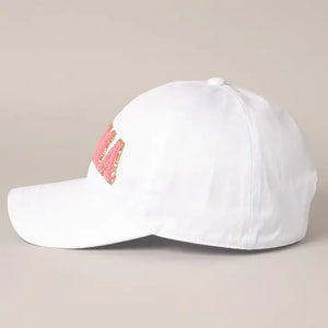 PREORDER: Mama Chenille Letter Patch Baseball Cap in Five Colors