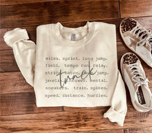 Load image into Gallery viewer, PREORDER: Track Words Sweatshirt in Two Colors
